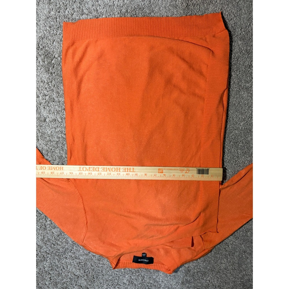 Jones Wear Womens Orange Open Front Draped Cardigan Sweater Size S Rayon Blend - Picture 3 of 9